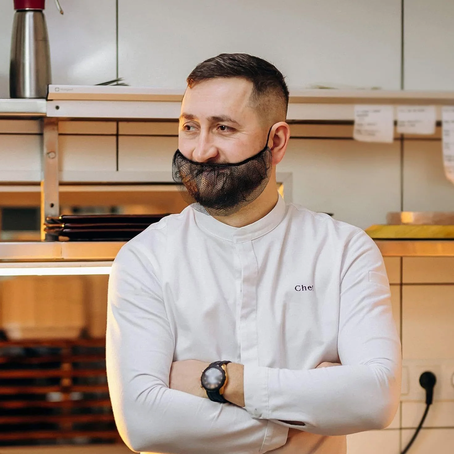 Rete per barba da uomo 100 sztuk czarna