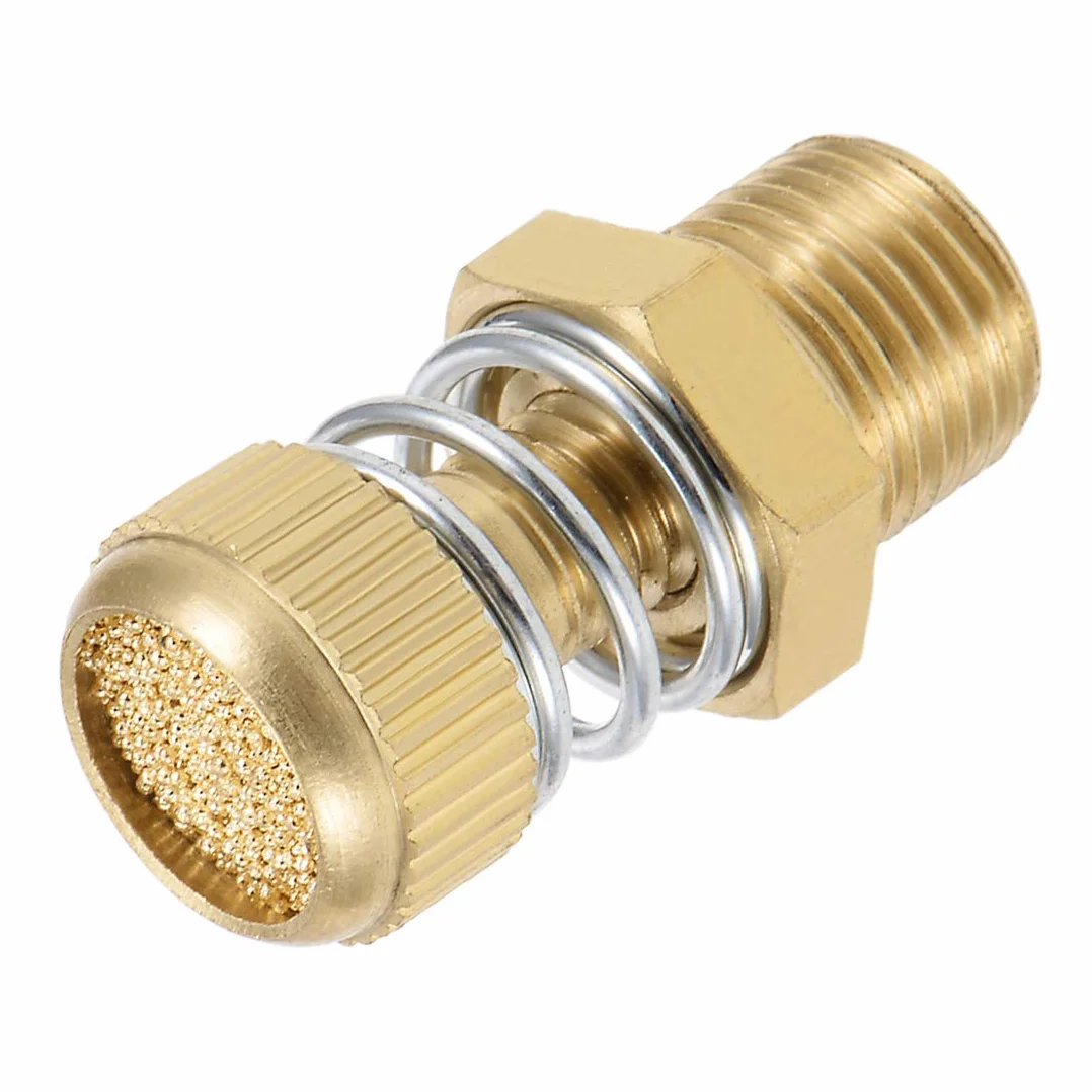 Silenziatore scarico aria regolabile pneumatico rame 1/8 BSPT 5 pezzi