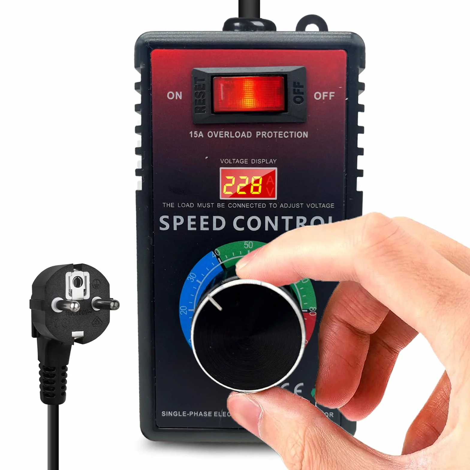 Regolatore di Tensione,220V Regolatore di Tensione Temperatura Motore Fan Speed Controller Regolatore di Velocità del Motore Dimmer 10A Per Mediante Smerigliatrice Angolare