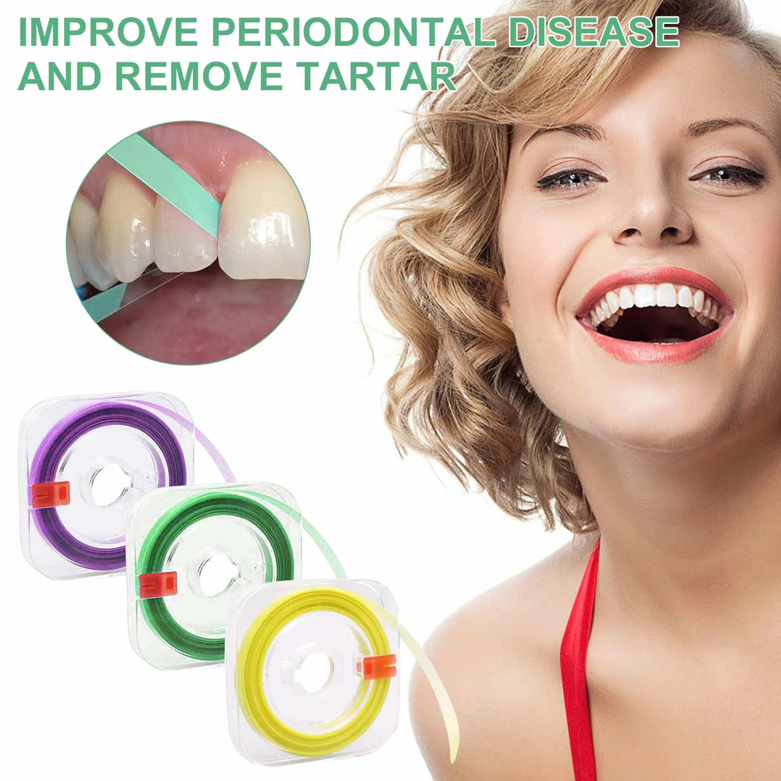 Zimoer Carta vetrata dentale 3 nastri lucidatura grana 20/30/50μm 4 mm x 6 m/rotolo