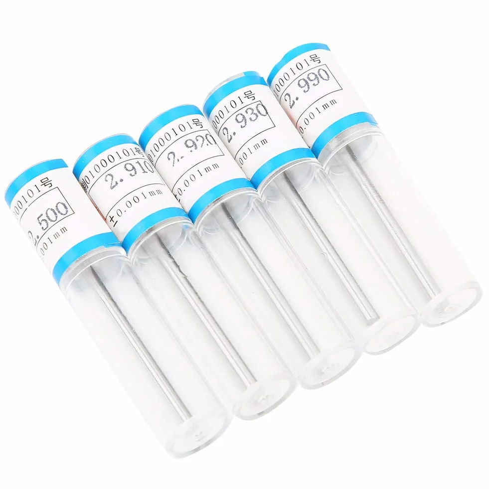 Set di calibri a perno e spina in acciaio 0,001 mm 50 pezzi 2,5-2,99 mm