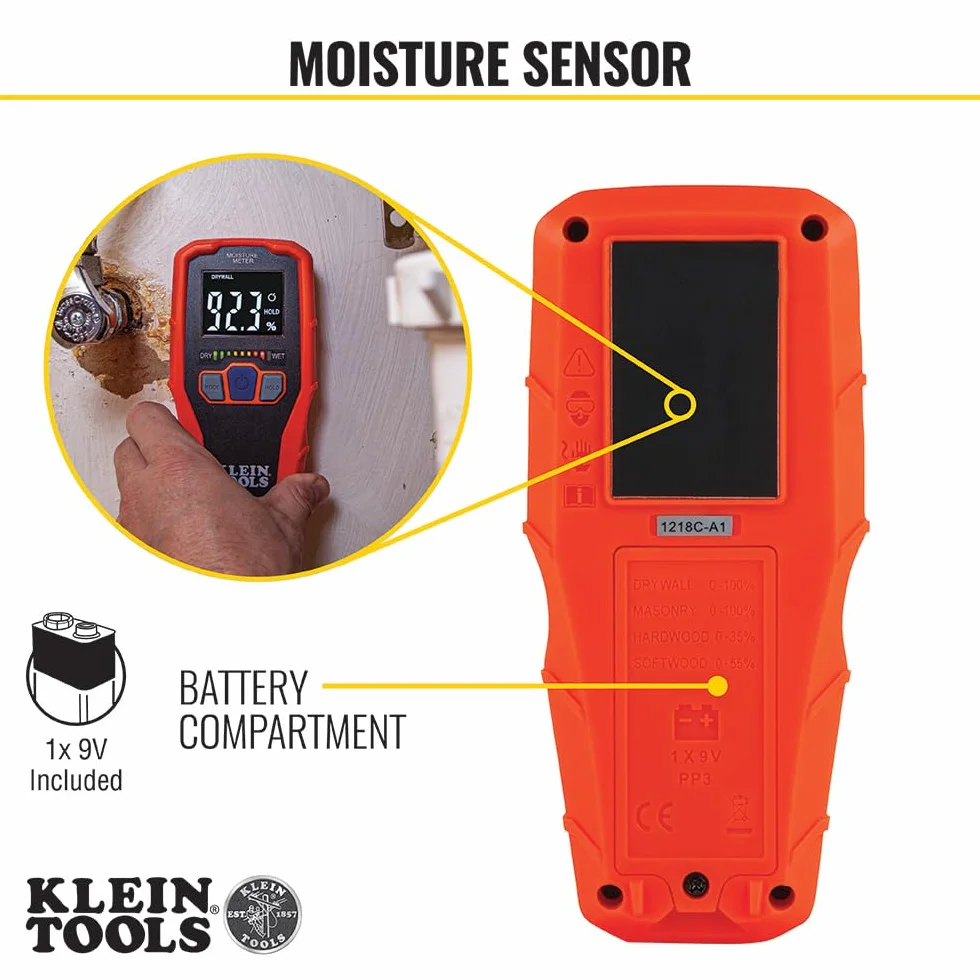 Klein Tools ET140 Misuratore di umidità senza puntali Rilevamento non distruttivo 19 mm Display a barre LED