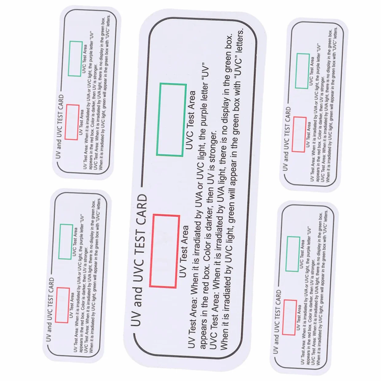 Alipis 5 Set Scheda Uv Test Leggero Striscia Reattiva Uva Schede Di Prova Uvc-uva Scheda Indicatrice Scheda Di Rilevamento Uv Schede Indicatrici Uvc-uva Indicatore Led Carta 5 Pezzi*5