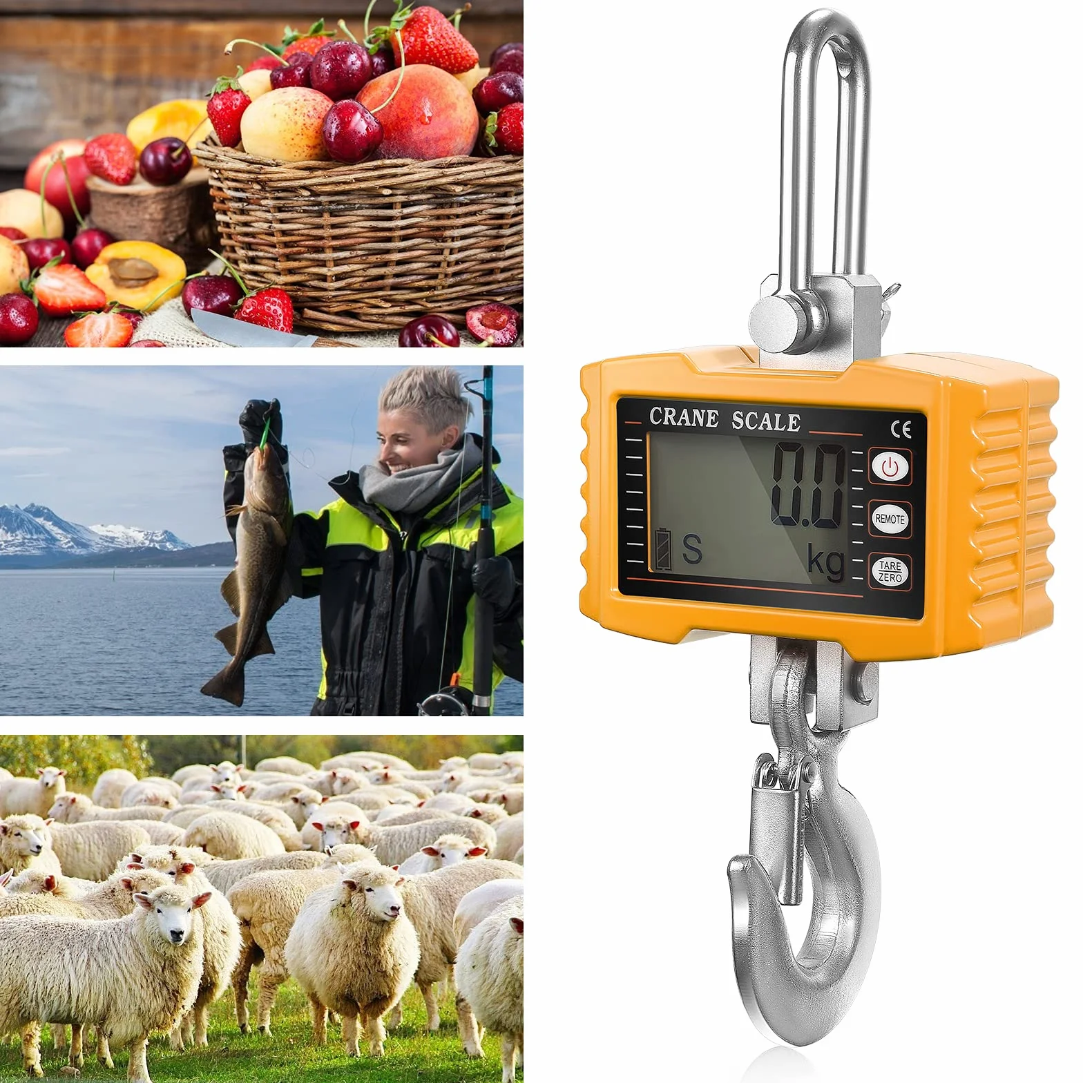 Bilancia sospesa digitale 1000 kg industriale per gru pesante 1T