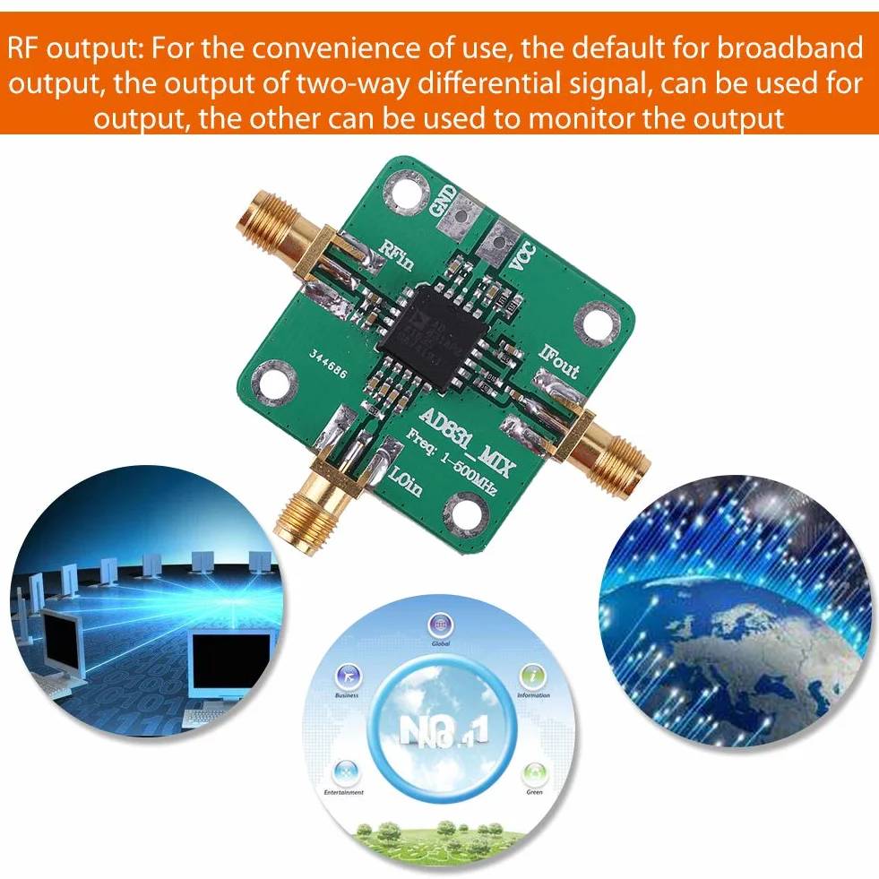Modulo mixer ad alta frequenza 500 MHz larghezza di banda doppio bilanciato livello di miscelazione HF VHF ricevitore radiofrequenza convertitore chip singolo