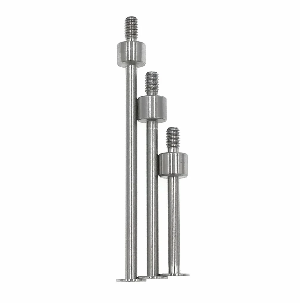 SUXING Tastatori per comparatori, Tasti con filetto M2.5, diametro ø 5mm, Spessore 0.4mm,Lunghezza 20/30/40mm, Puntalino piatto