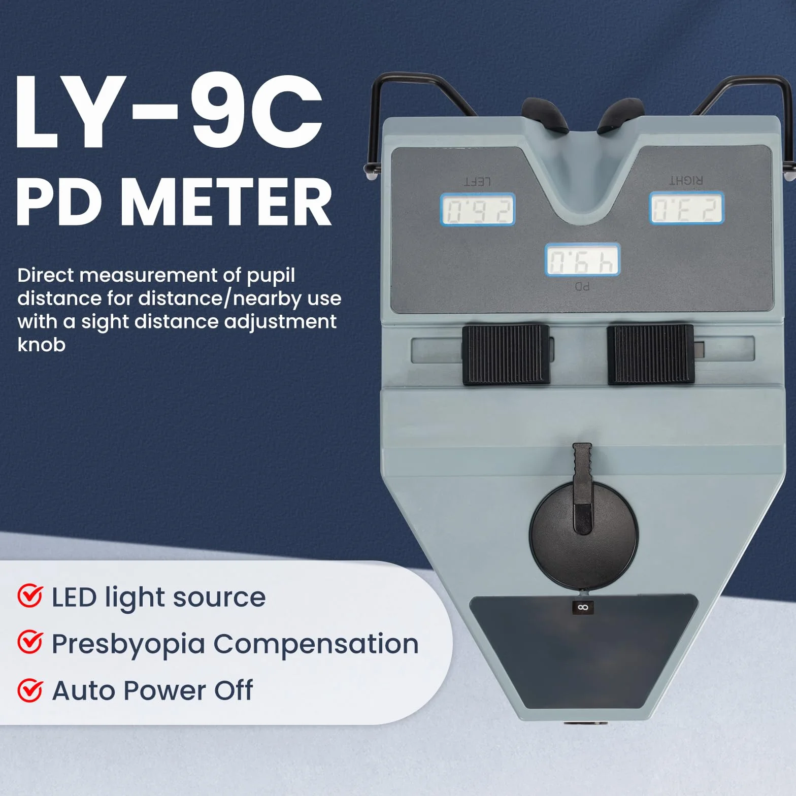 Misuratore di distanza pupillare LY-9C digitale attrezzatura ottica