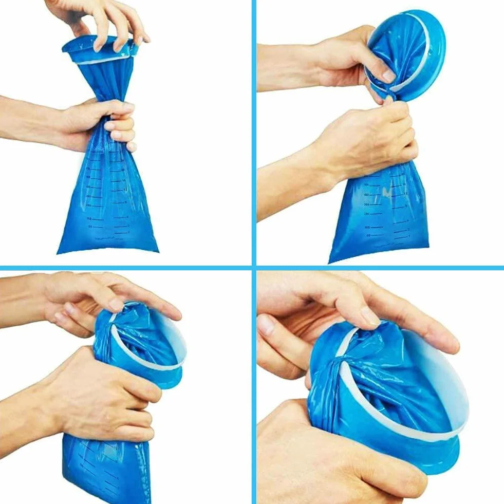 Sacchetti Monouso Vomito Auto Bambini 10 Pezzi Blu Alta Densità 1000 ml
