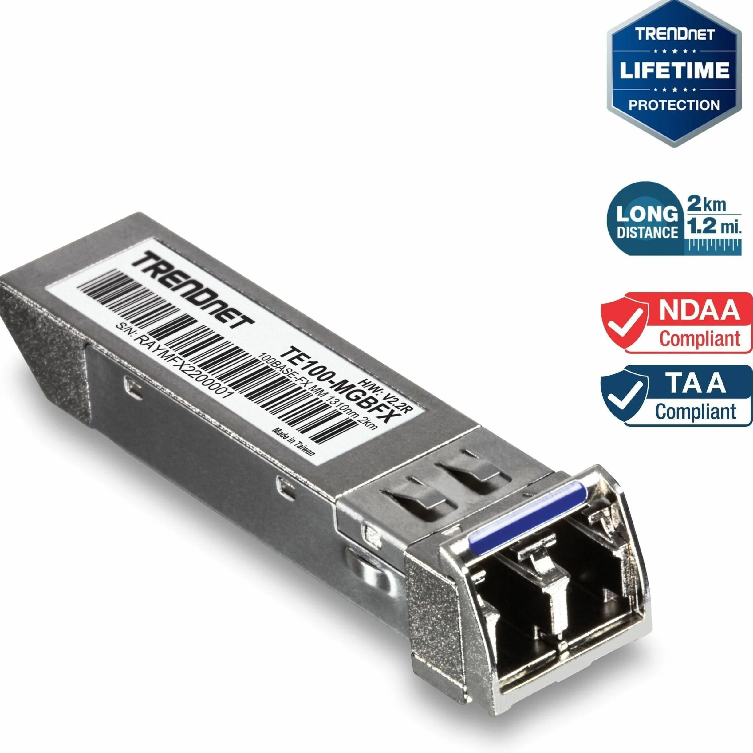 TRENDnet TE100-MGBFX Modulo SFP-RJ45 100Base-FX LC multimodale 1310 nm 155 Mbps 2 km