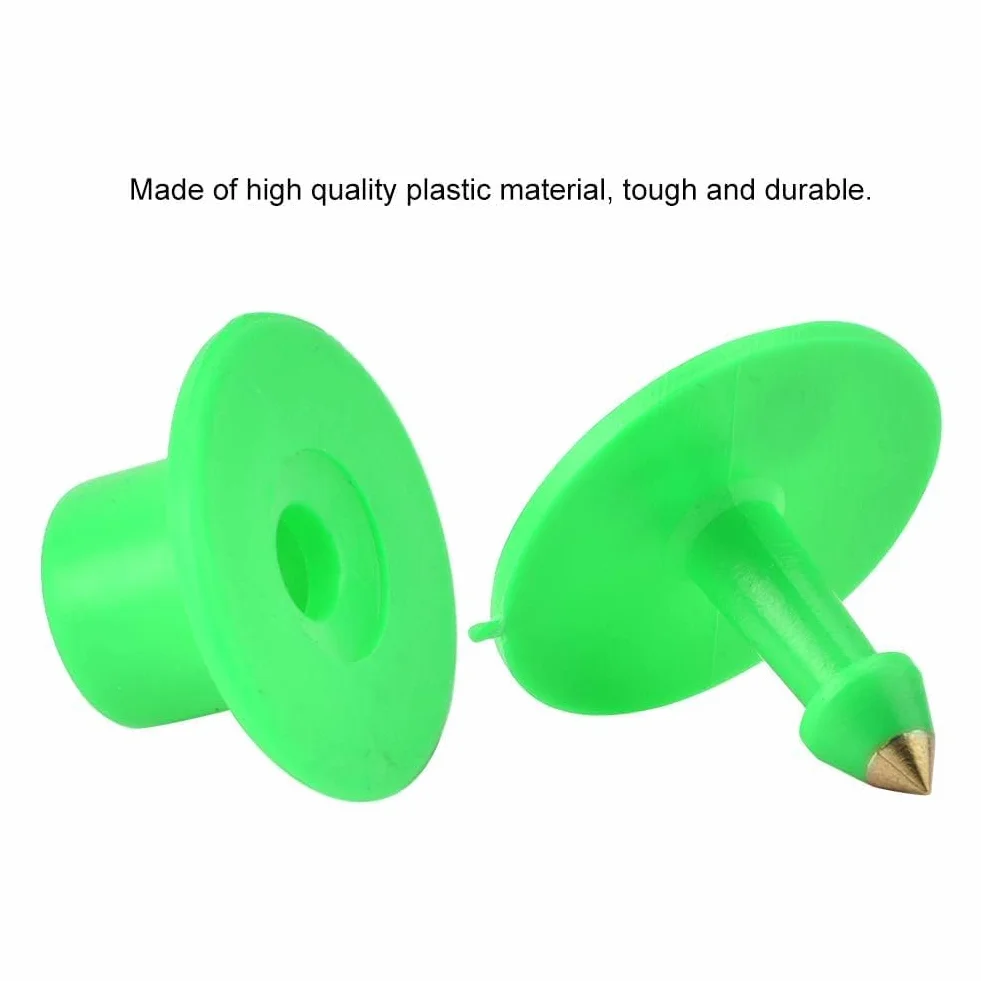 100 Pezzi Rotondi in Plastica per Bestiame, Numerate 1-100, Etichette per Orecchie per Bovini, Etichette per Orecchie per Bestiame, Per Bovini, Mucche, Cavalli, Suini, Pecore, Capre(Verde)