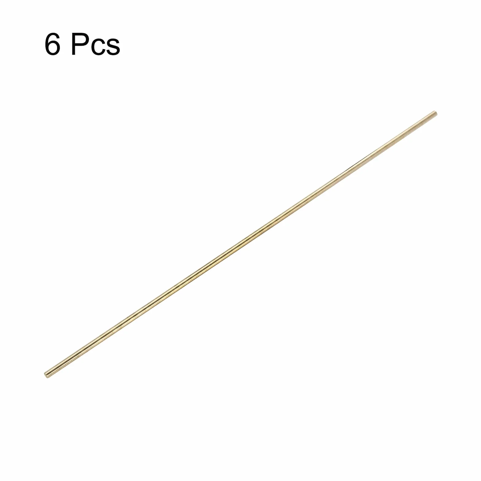 sourcing map Asta rotonda in ottone 4,5 mm x 305 mm aste in metallo solido per tornio 6 pezzi