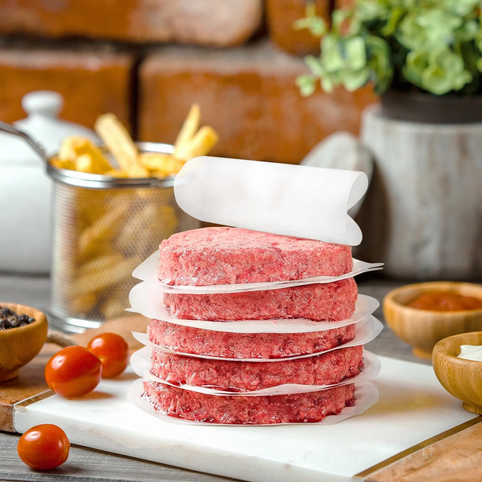 GWHOLE 500 Dischi Antiaderenti per Hamburger Pressa Stampa