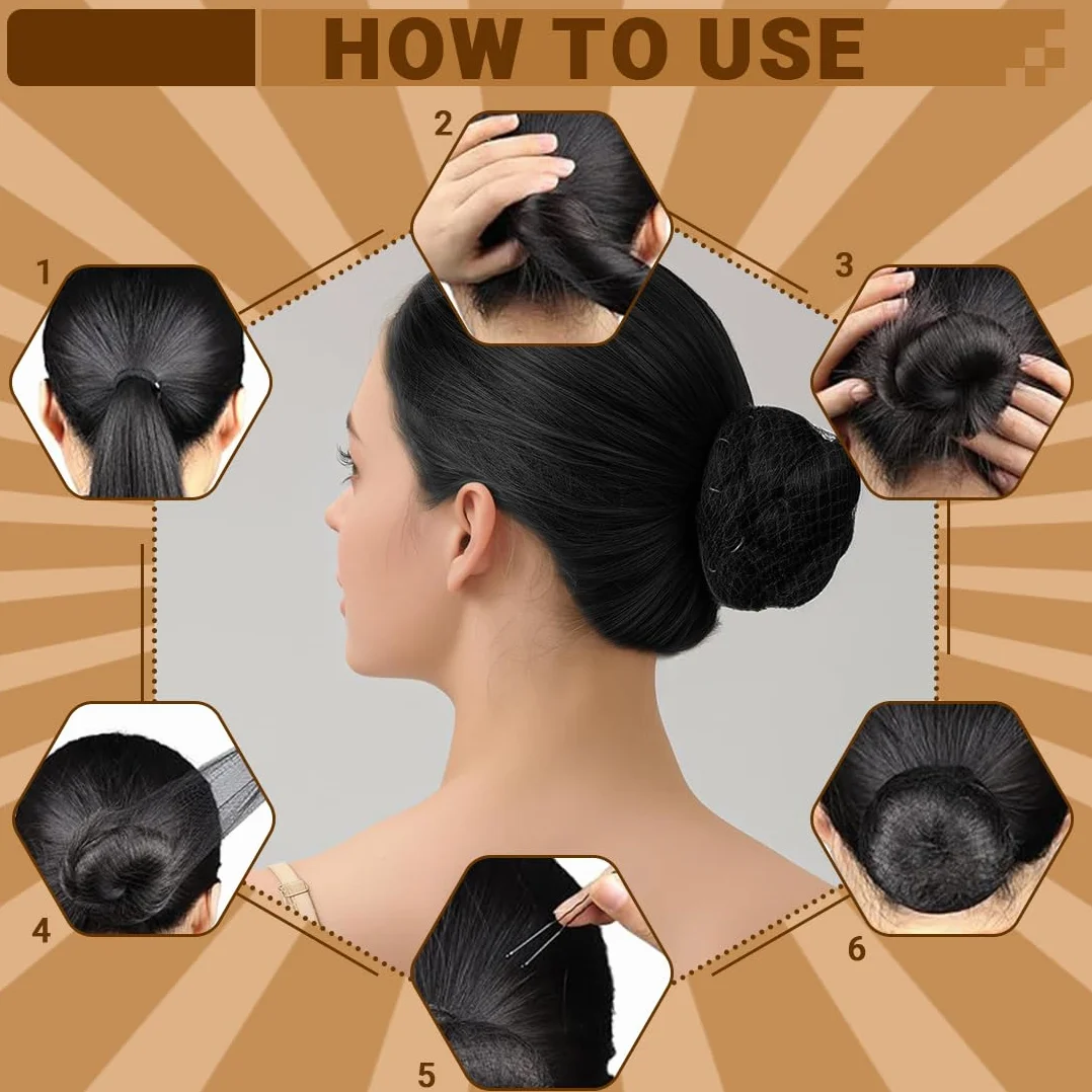 Retine Per Capelli Chignon Set 40 Retine Invisibili 80 Forcine Per Capelli Elasticizzati