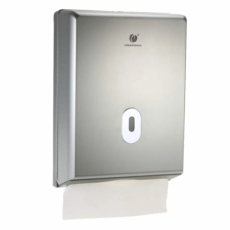 Decdeal 1 dispenser da parete per salviette di carta, di lusso, per hotel, casa, bagno White (D'argento)