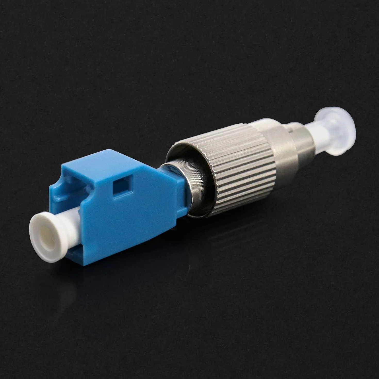 QWORK Connettore fibra ottica, Adattatore per fibra ottica, 2.5 mm a 1.25 mm da FC maschio a LC femmina, adattatore per cavi in fibra ottica, 2 pezzi