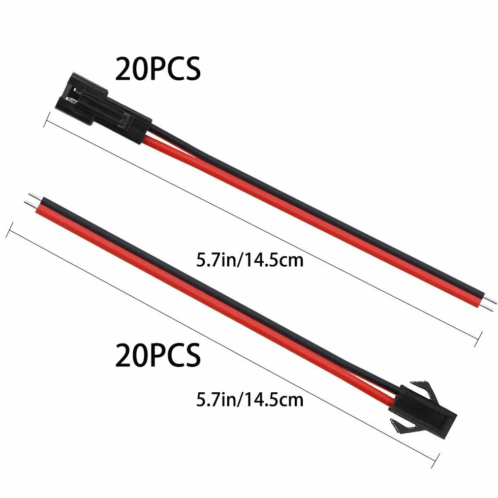 GTIWUNG 30 Paia JST SM 2 Pin/3 Pin/4 Pin Connettore, 22 AWG JST Adattatore Micro Elettrico Spina Connettore Maschio e Femmina con 150mm Cavo