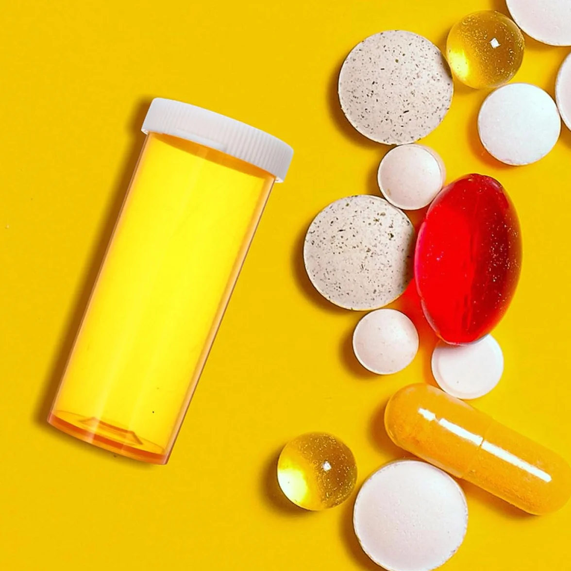 Porta Pastiglie Arancione in Plastica Pp Organizzatore Compatto Portatile per Farmaci e Pillole 10 Pezzi
