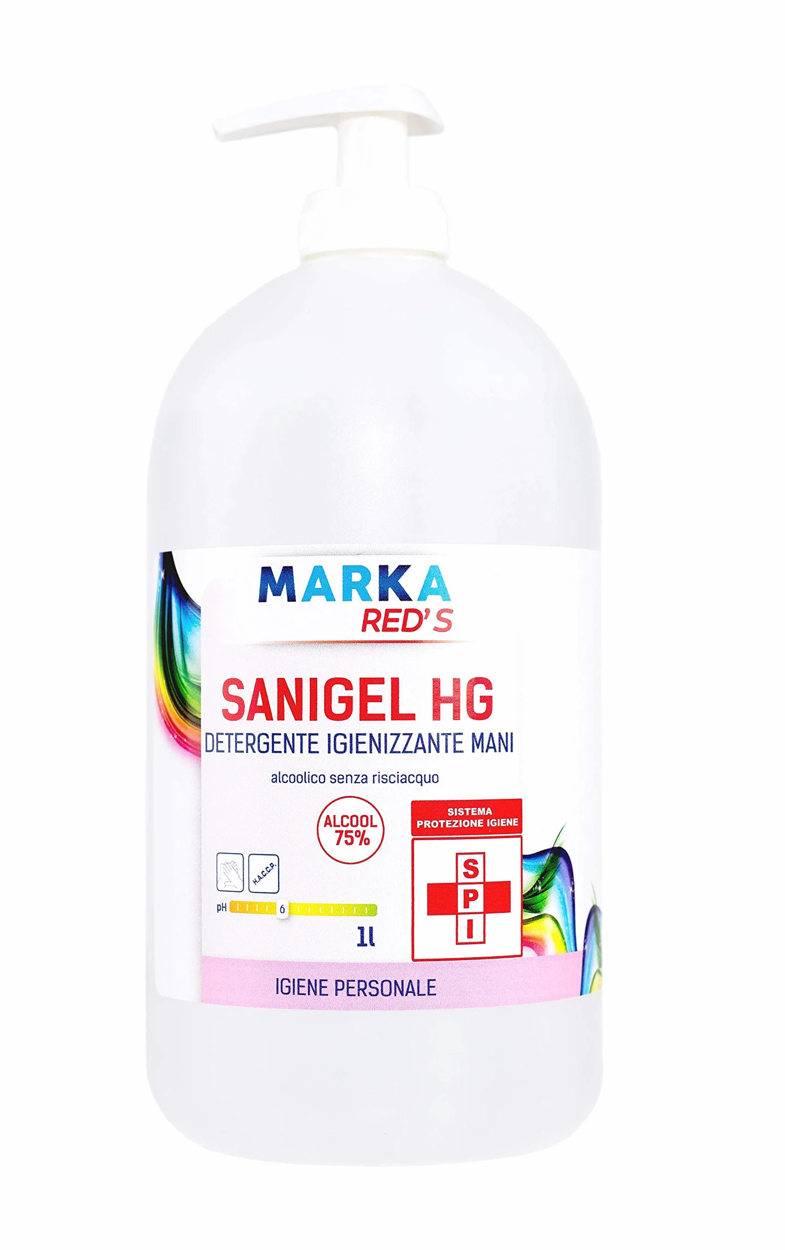 Marka Red'S-Sanigel Hg, Detergente Iggienizzante Mani 75% Di Alcool , 1L