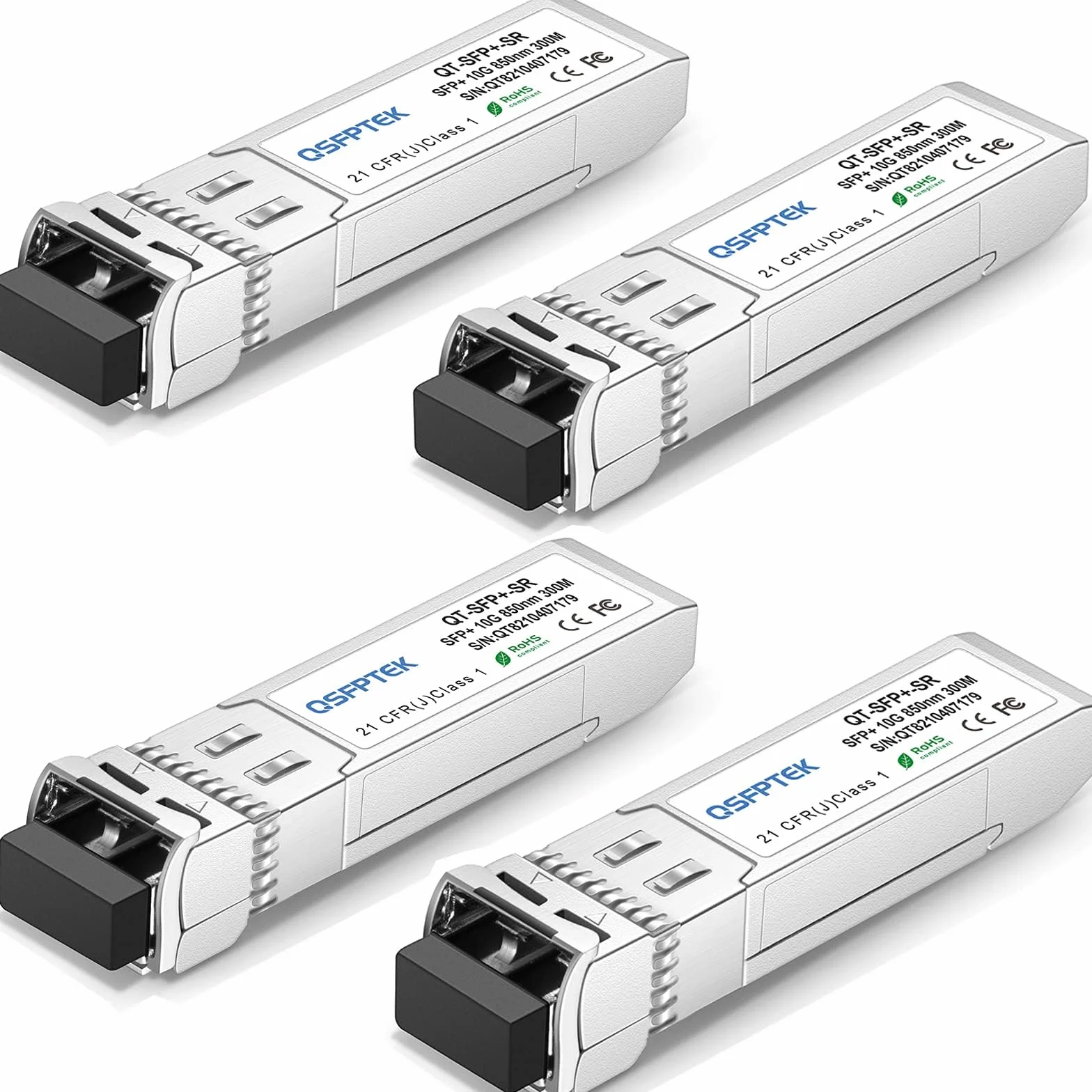 QSFPTEK 10GBASE-SR SFP+ Modulo 10G 850nm 300M DDM LC Multimode Compatibile Cisco SFP-10G-SR