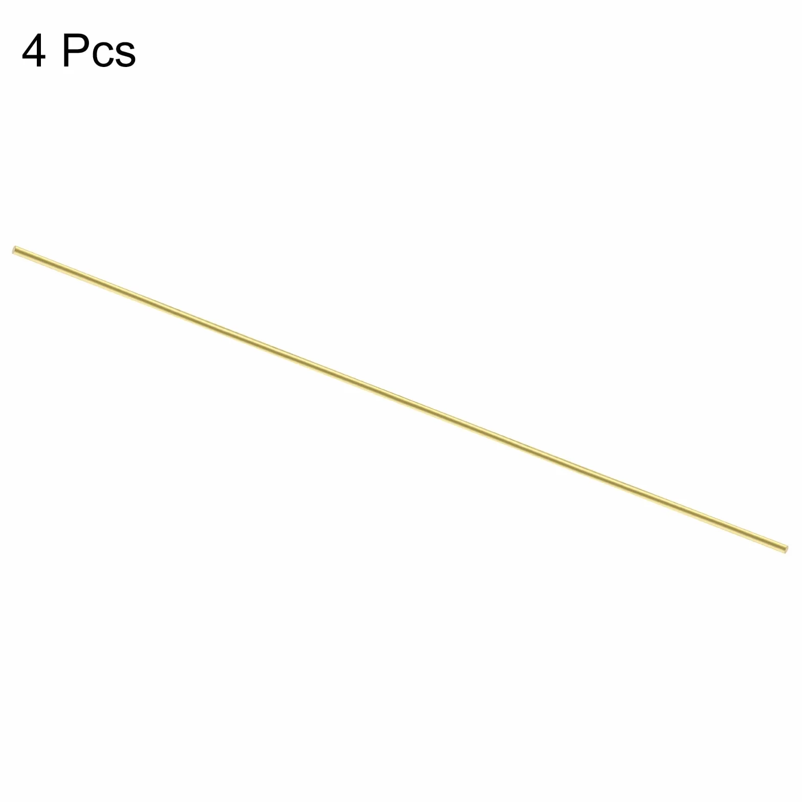 Asta Tonda in Ottone Massiccio 3mm 1/8" x 300mm 12" 4pz per Manici Coltelli Fai Da Te