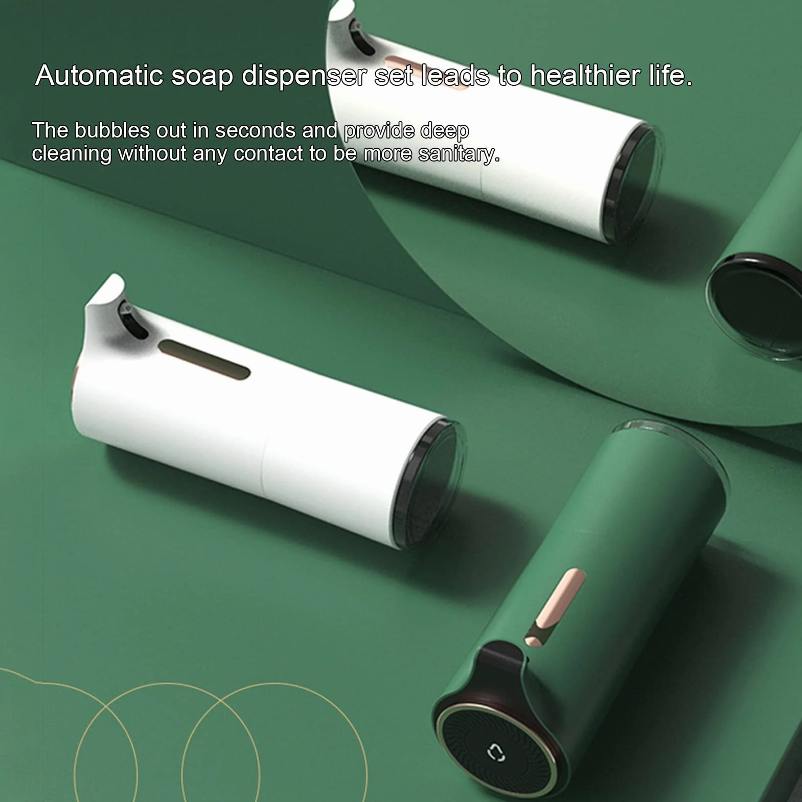 Dispenser automatico di sapone in schiuma con sensore tattile Pompa ricaricabile USB per cucina bagno