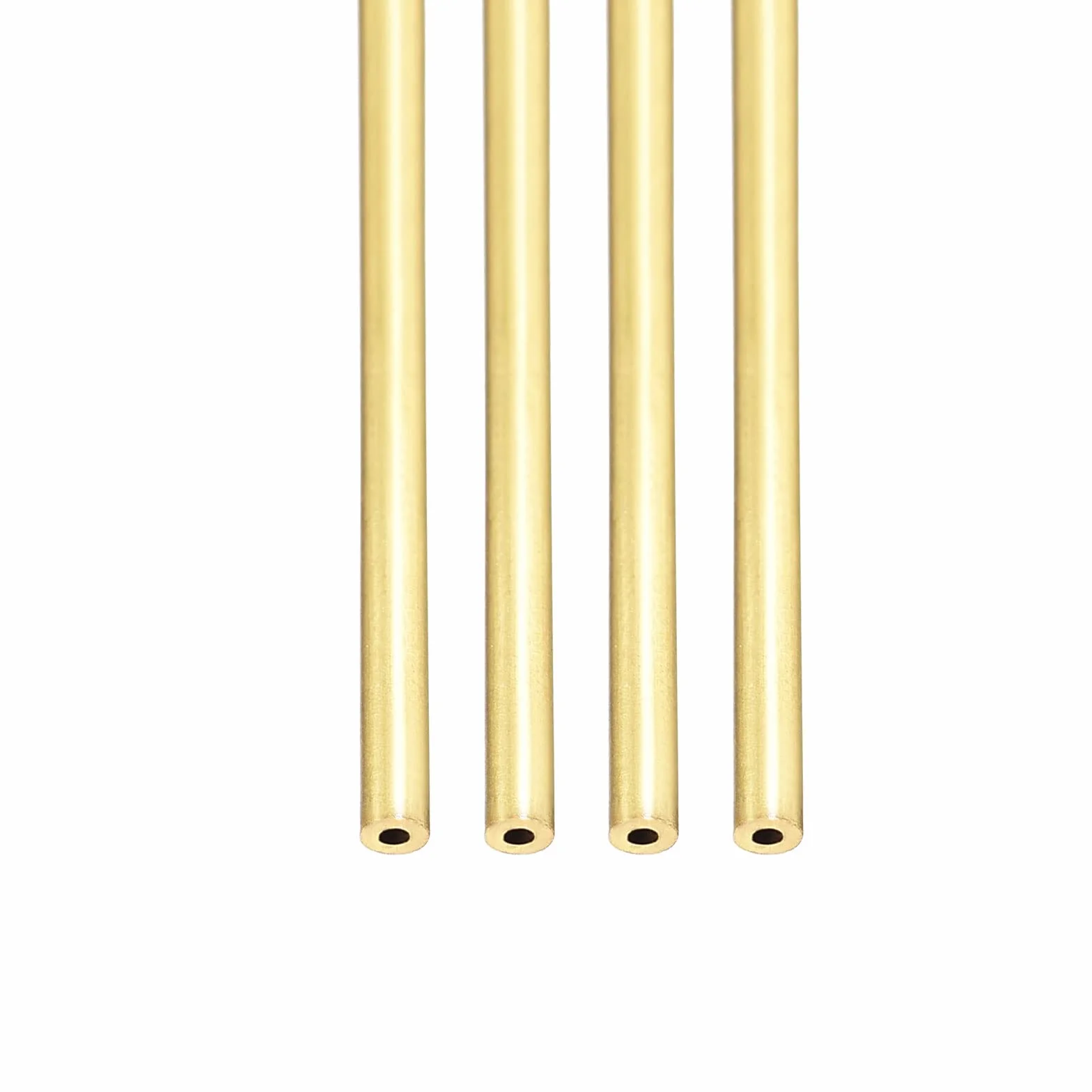 Ottone Tubo 2mm x 0.5mm x 300mm Rotondo Metallo Tubazione 4Pz
