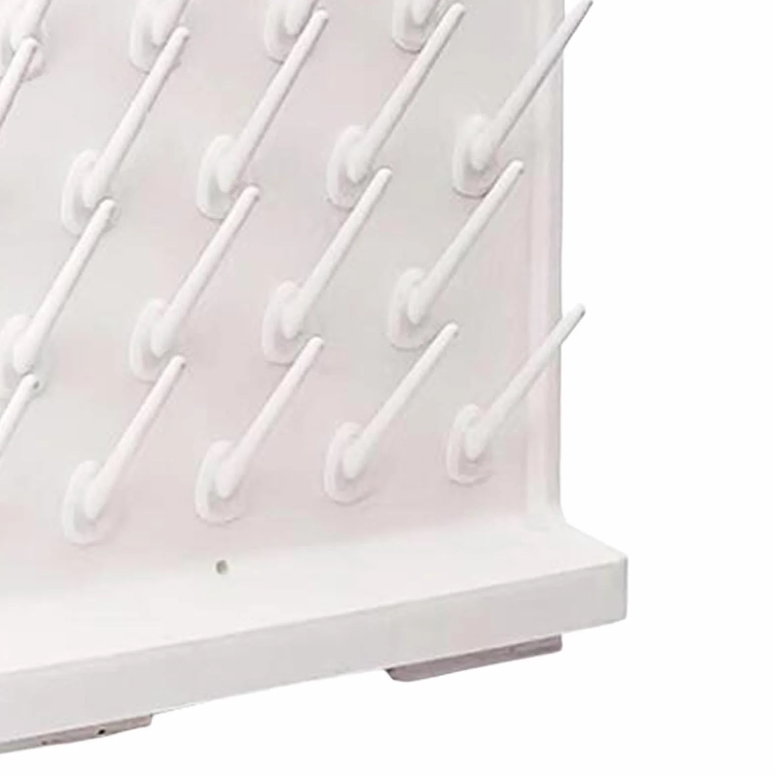 27 pioli vetreria da laboratorio stendino per bottiglie provette scolapiatti robusto portatile multiuso materiale PP 12x40x55 cm, bianco