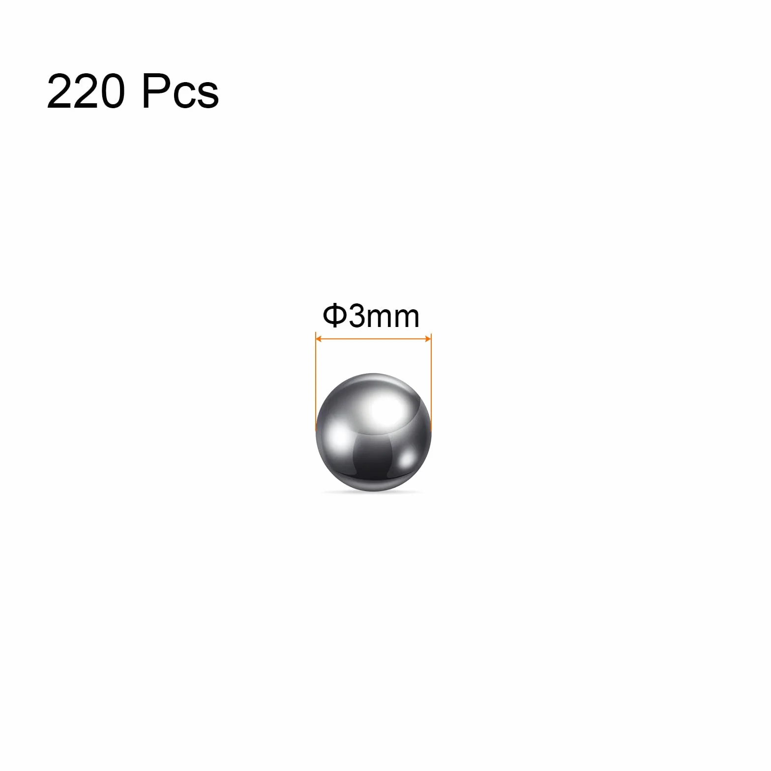 QUARKZMAN 220pz Precisione Sfere 3mm Diametro 316L Metallico di Precisione Cuscinetto a Sfera Inossidabile Acciaio Sfere per Cuscinetti