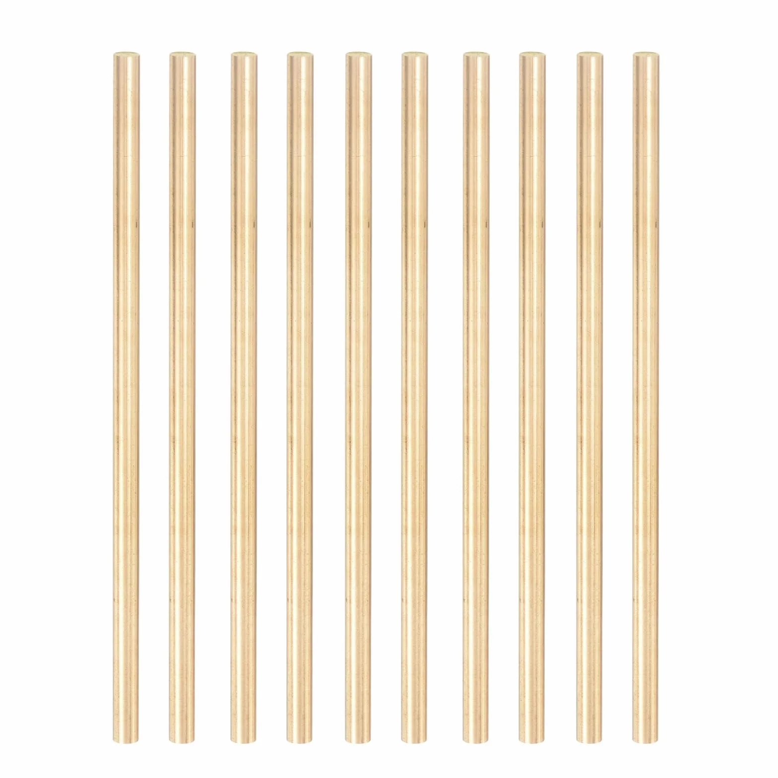 PATIKIL 10 Pz Asta Tonda in Ottone, 4mm x 4" Asta Tonda in Ottone per Fai da Te Artigianato Modellismo Hardware Modelli Novità Auto Aereo Barca, Rame