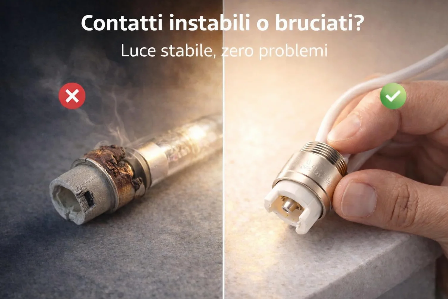 Portalampada R7s 78mm 118mm 189mm – Set 2 Ricambio per Lampade Piantana, Applique e Faretti – Attacco R7s in Steatite Alta Resistenza 250V 8A con Cavi 25cm in Teflon - Prometeo Electronics
