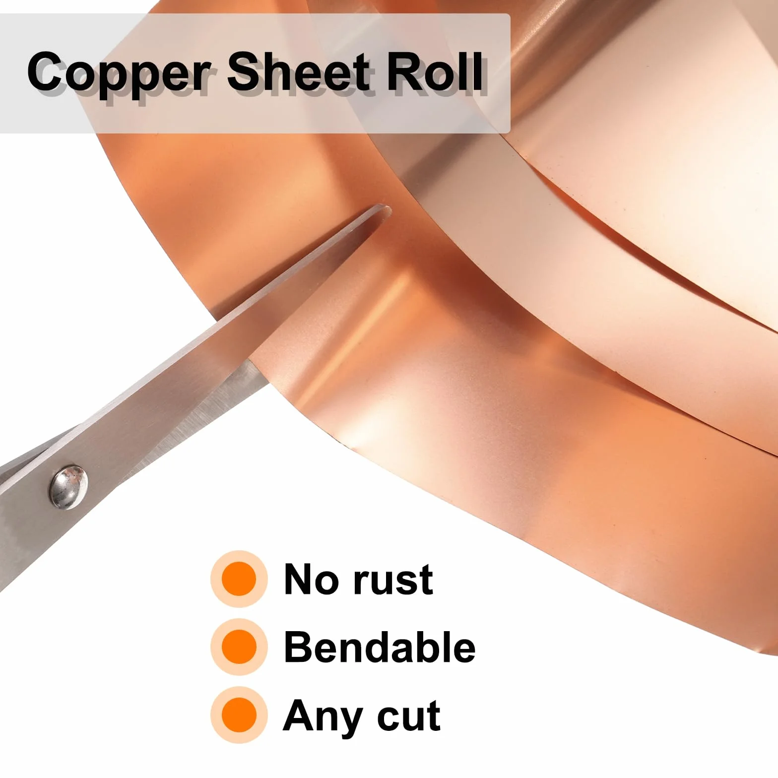 sourcing map 2 rotoli di fogli di rame da 0,4 mm di spessore, lampeggianti al 99,95% di rame puro, impermeabili, per edilizia elettronica fai da te (1 cm di larghezza x 1 m)