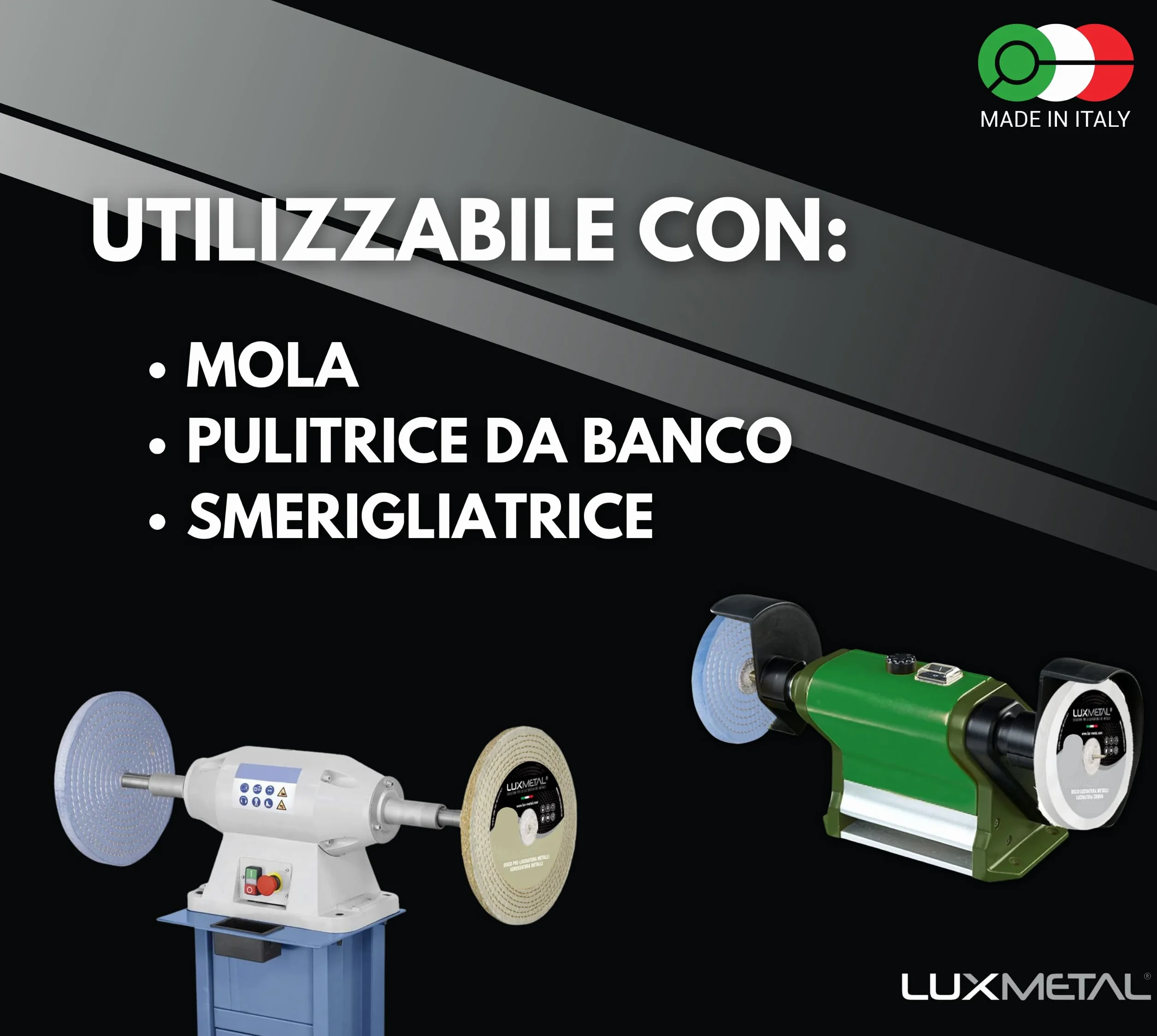 Dischi In Sisal Pura Per Lucidare A Specchio Metalli Acciaio Inox 200 mm Lux Metal