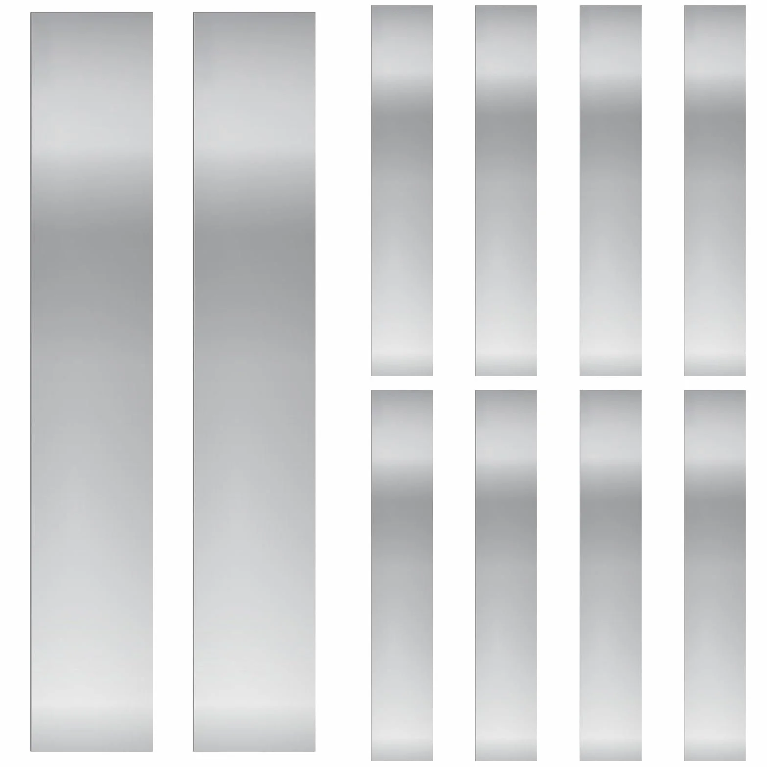 Glarks 10pcs 304 stainless steel rectangular shim strips storage sheet