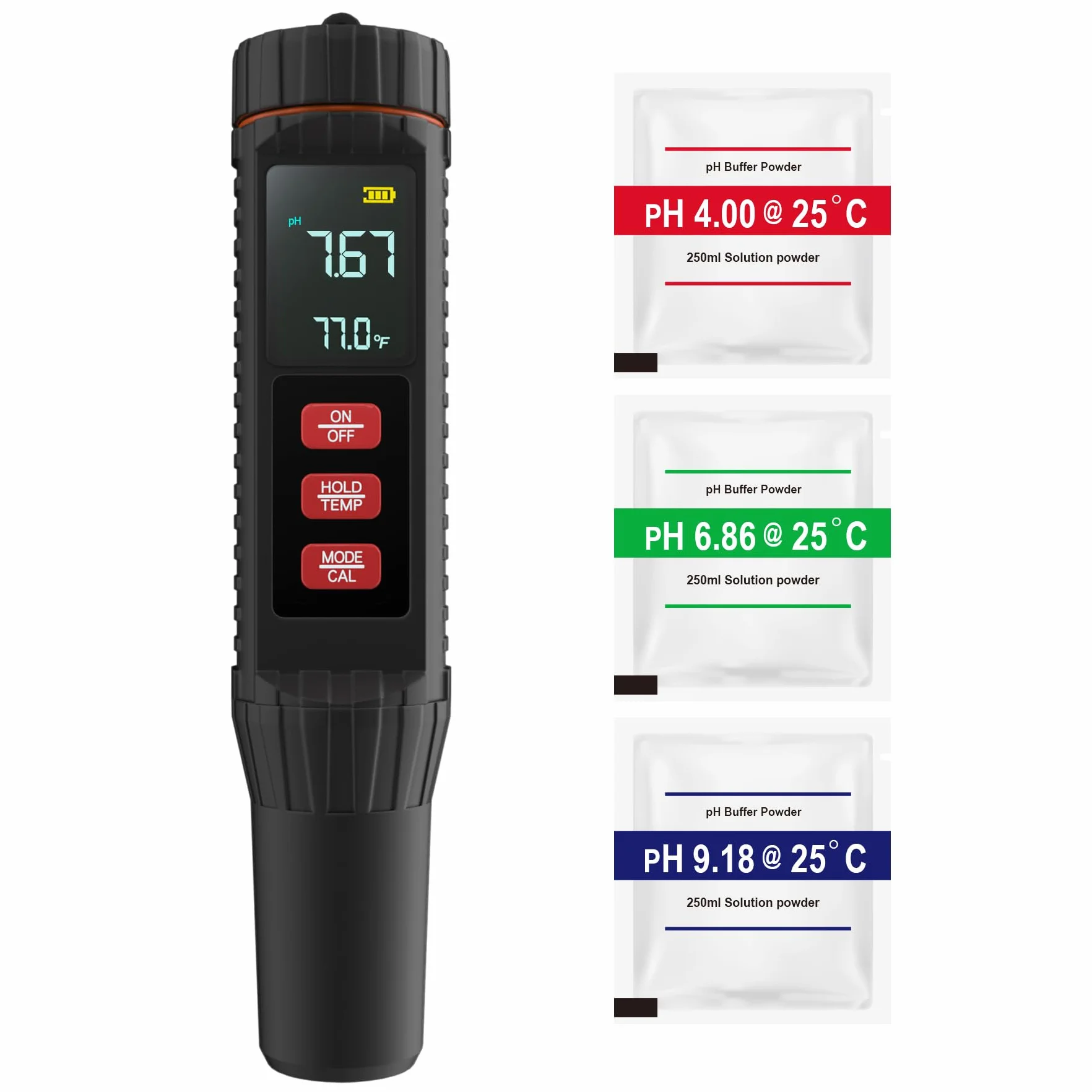 Forever Speed Misuratore pH Acqua 7 in 1, TDS Tester di Acqua pH/TDS/EC/ORP/SALT/S.G./TEMP con Display Retroilluminato, pH Metro Digitale per Acqua Potabile, Piscina, Acquacoltura marina, Acquario