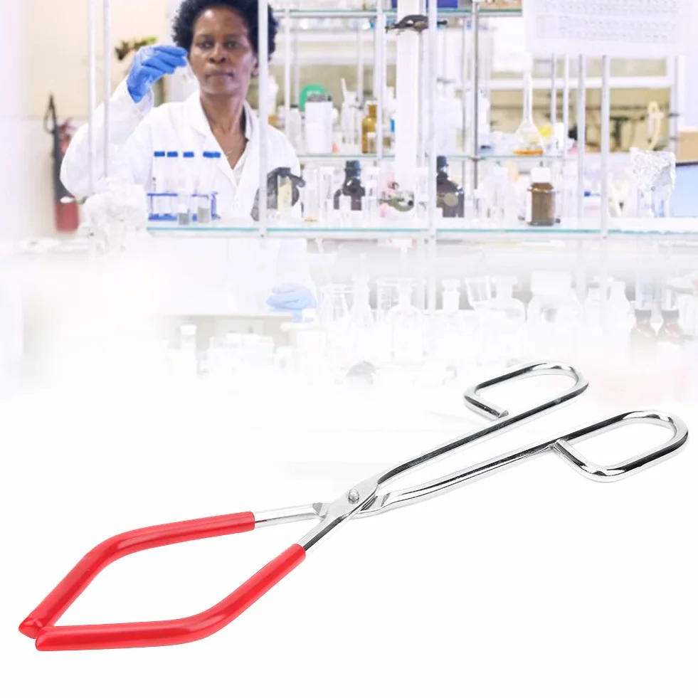 2 PCS Laboratorio Tazza Becher Clip Pinze Strumento Acciaio Boccetta Beaker Clip Pinze per becher chimico Strumento didattico, Accessorio morsetto per chimica per laboratorio Alta lucidatura