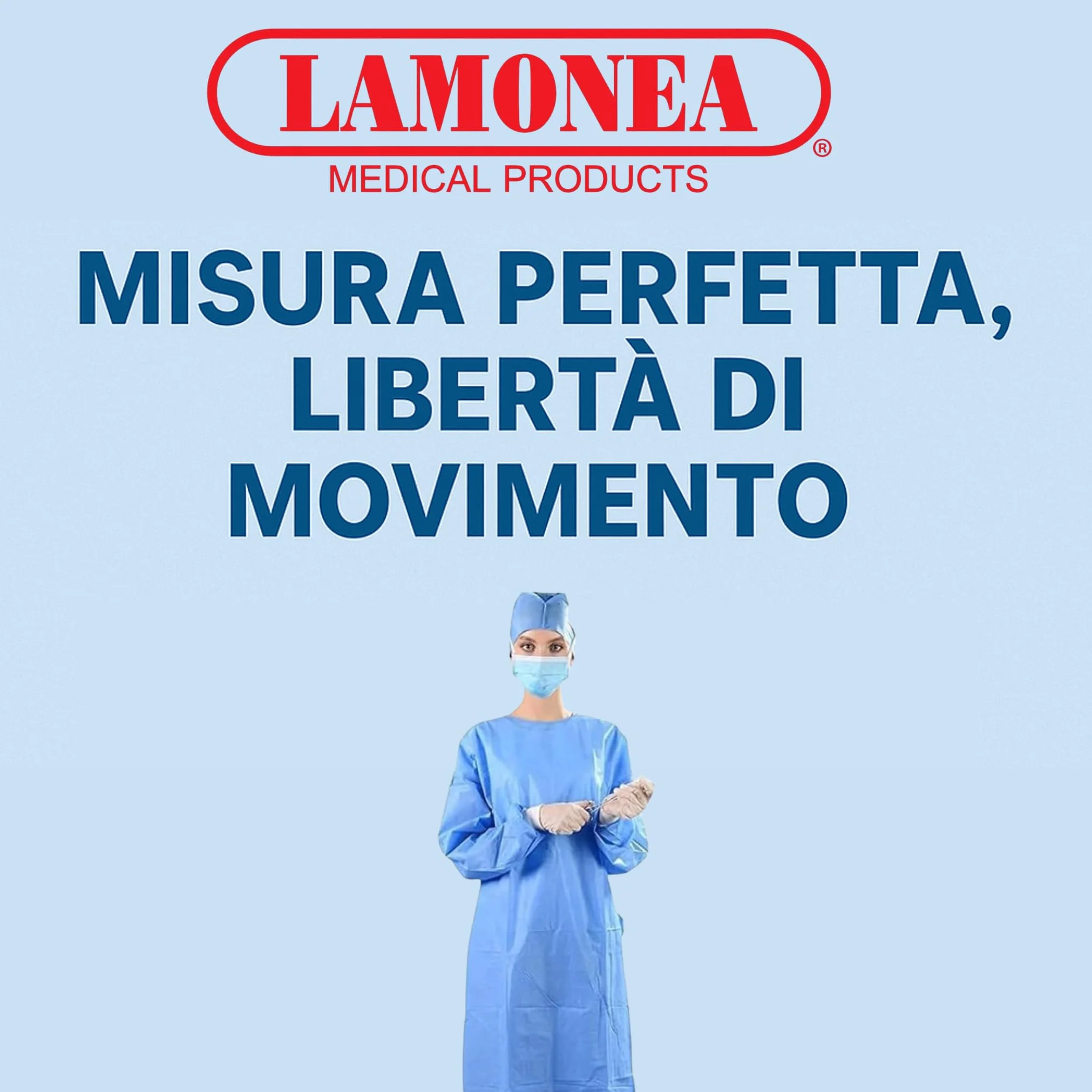Camici Sterili Chirurgici Standard Azzurri Certificato CE Monouso Traspirante Massima Protezione Varie Misure L 30 Pezzi