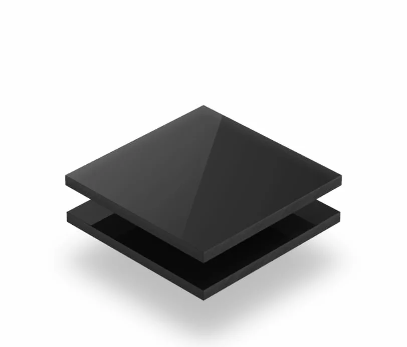 Pannello in Plexiglass - spessore 5 mm - Resistenza massima - più Leggero del Vetro - Peso 1,5kg - GB PLAST (Nero, 50 x 50 cm)
