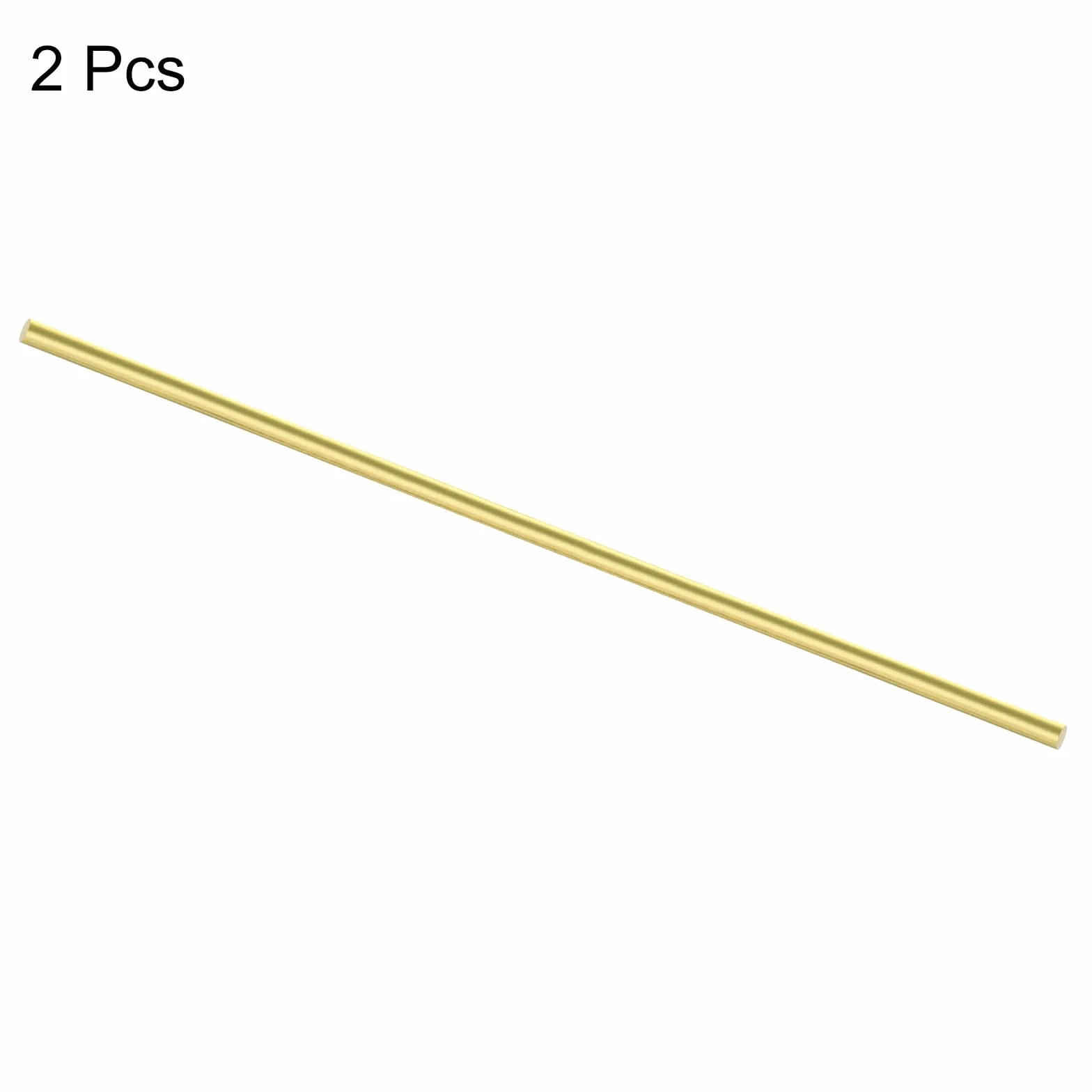 QUARKZMAN 2pz Aste in Ottone (6mm)1/4" x (300mm)12" Asta Tonda in Ottone Massiccio for Handles Pin DIY Craft Model Plane