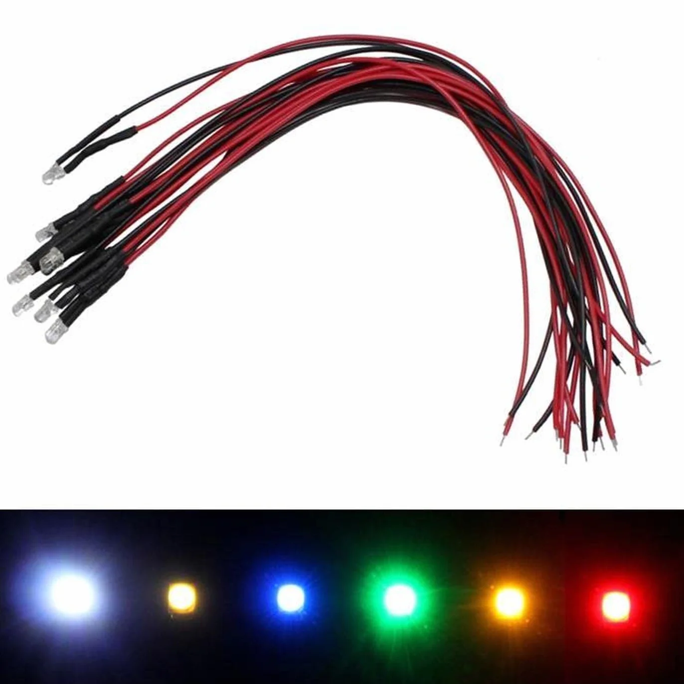 Lumonic LED superluminosi 12V 6000K 3mm - alta potenza con cavo per fai da te