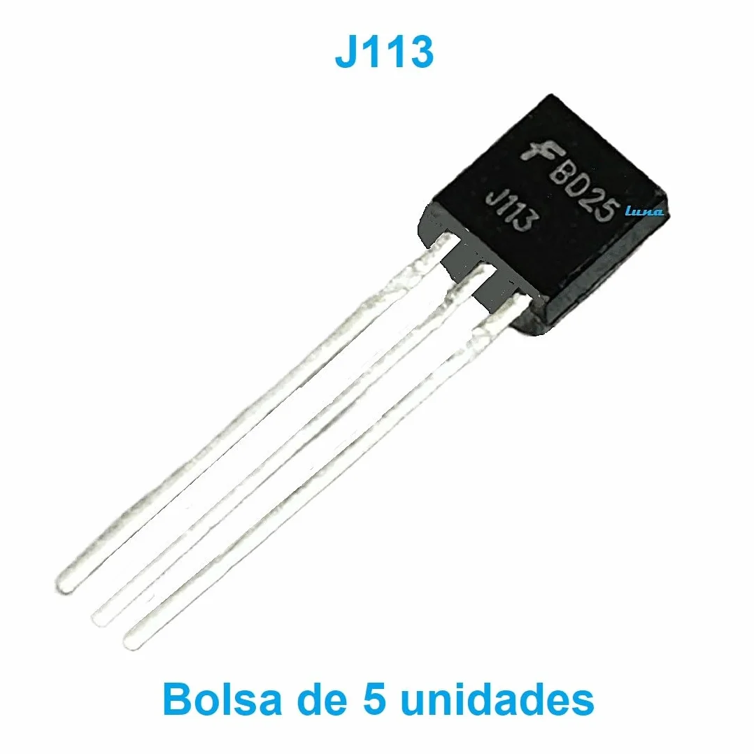 Transistor J113 - Tipo JFET - Incapsulato TO-92 - Borsa da 5 pezzi
