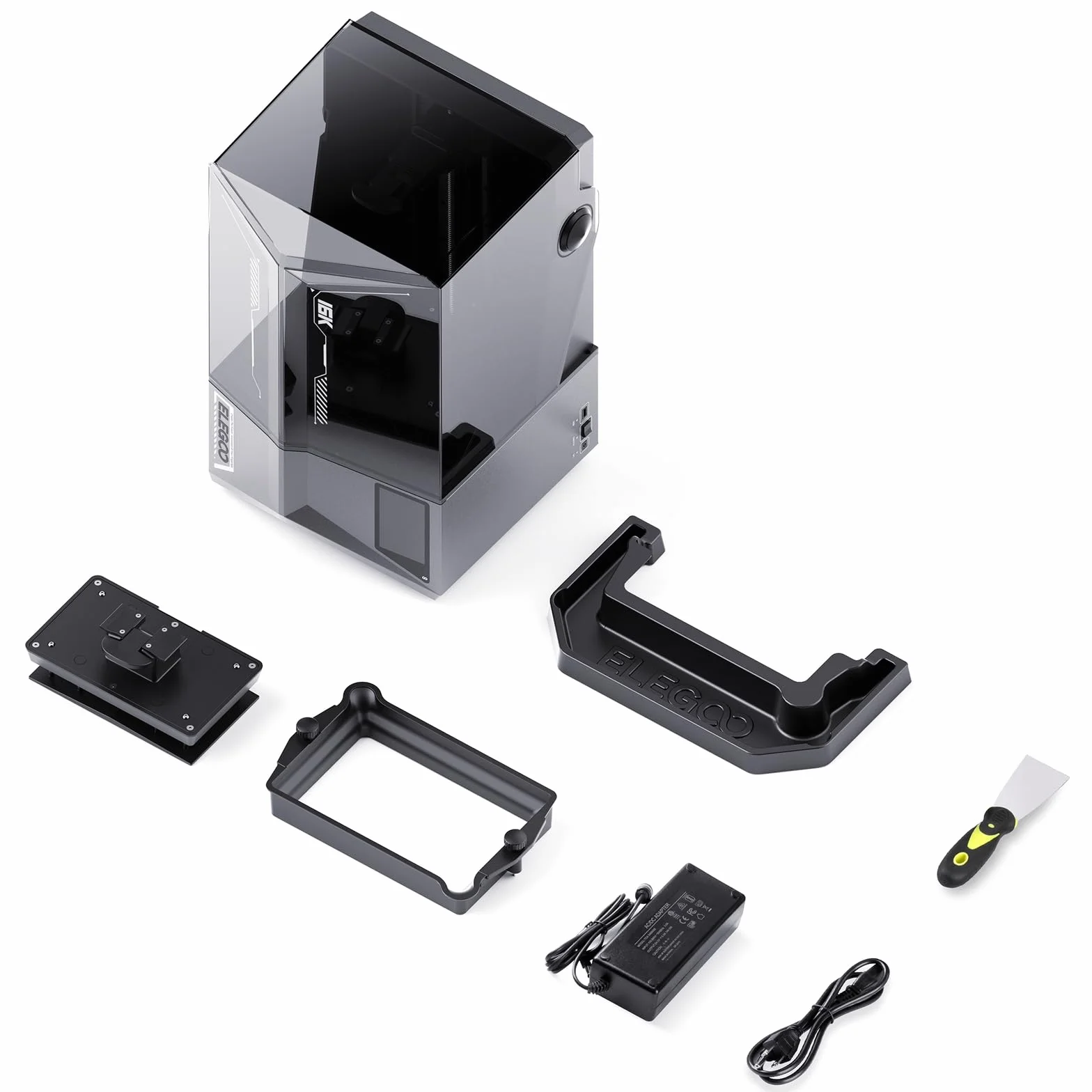 ELEGOO Saturn 4 Ultra 16K Stampante 3D Resina con Coperchio Ribaltabile, Riscaldamento del Serbatoio a 30°C, Stampa ad Alta Velocità a 150 mm/h, Dimensione di Stampa 211,68×118,37×220 mm³
