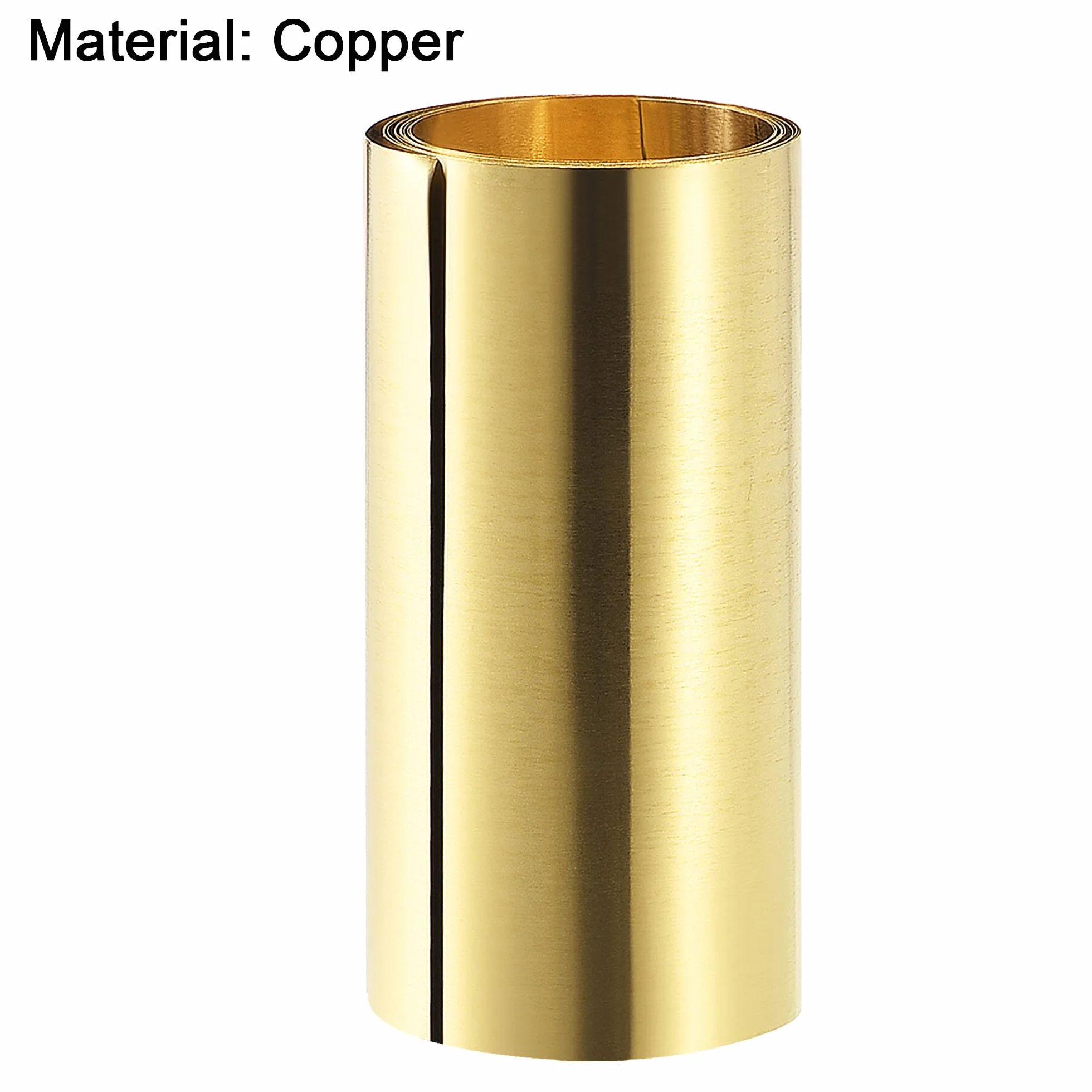 PATIKIL 1000mm x 100mm x 0,2mm Ottone Lastra Rotolo, 1pz Metallo Lamina Lastra per Fai da Te Progetti, Brass Tone