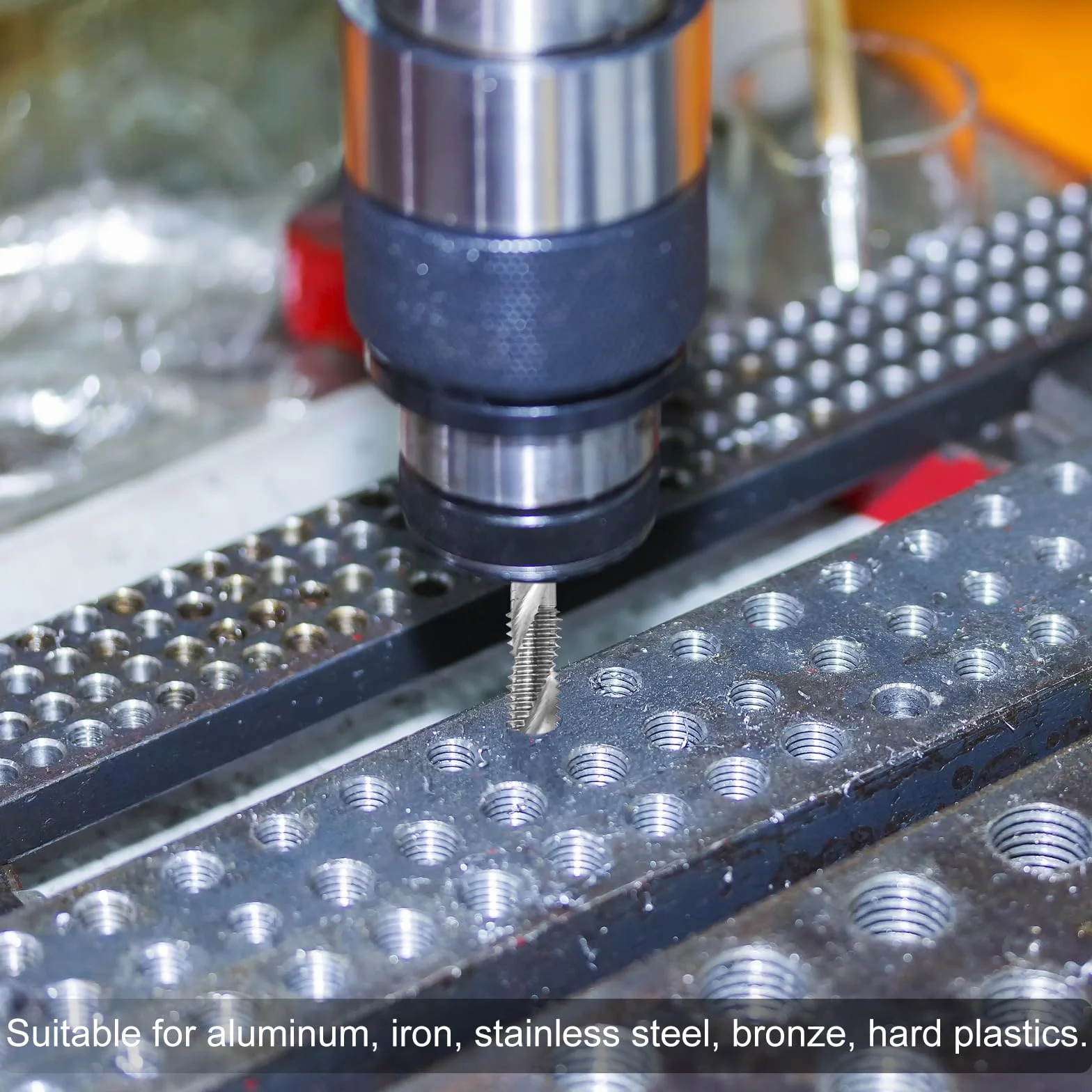 QUARKZMAN 6pz Punte Trapano Maschiatura Combinate Filettatura Metrica M6 x 1 Gambo Esagonale 1/4" Acciaio Rapido