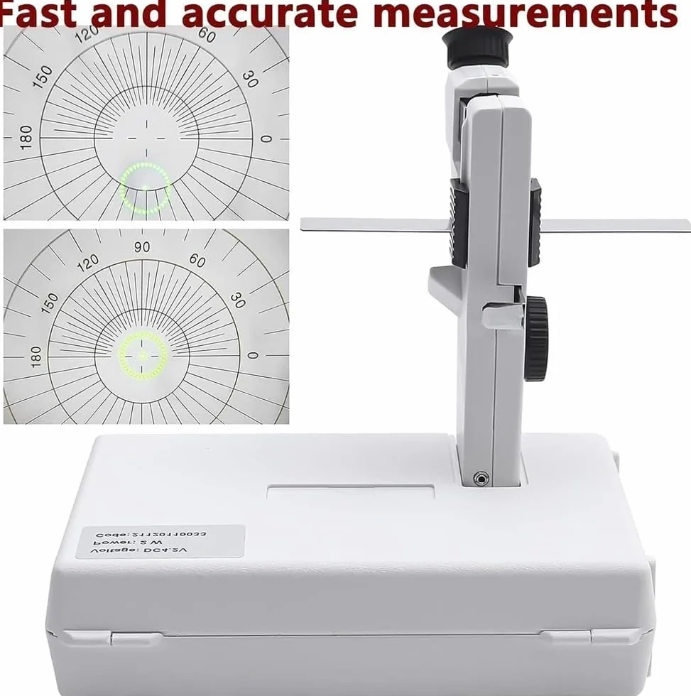 Macchina optometrica elettrica Portatile, frontifocometro Ottico con Lettura Regolabile e Scala precisa, Test Lenti da 20 mm a 80 mm, oculare Regolabile intervallo 0~+15D (-15D).
