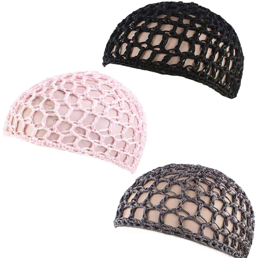 Reti per capelli per parrucche dormire donne adulti 3 pcs