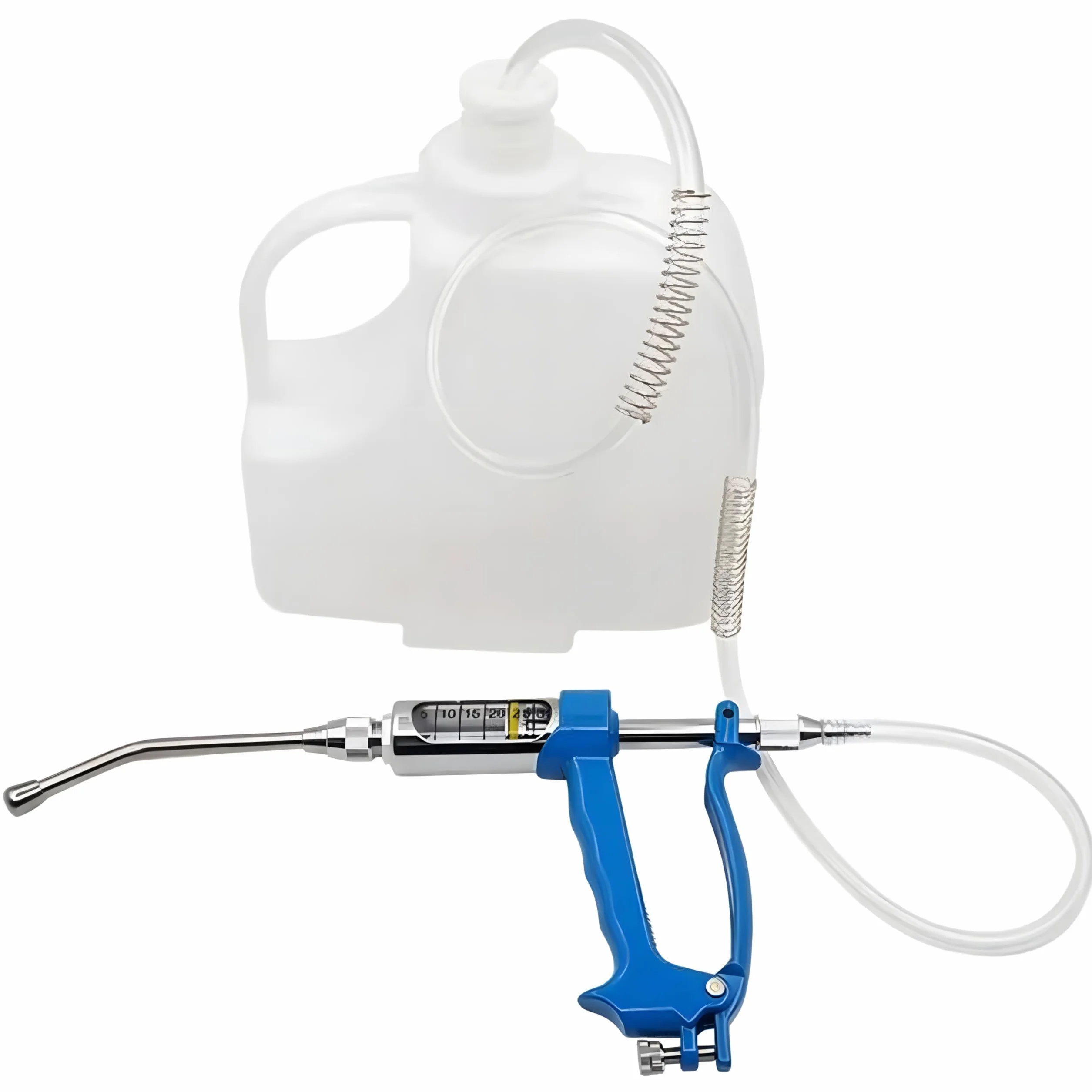 Veterinarie Dispenser Regolabile In Metallo 30 ML, Pistola Iniezione per Bovini Cavallo Pecore