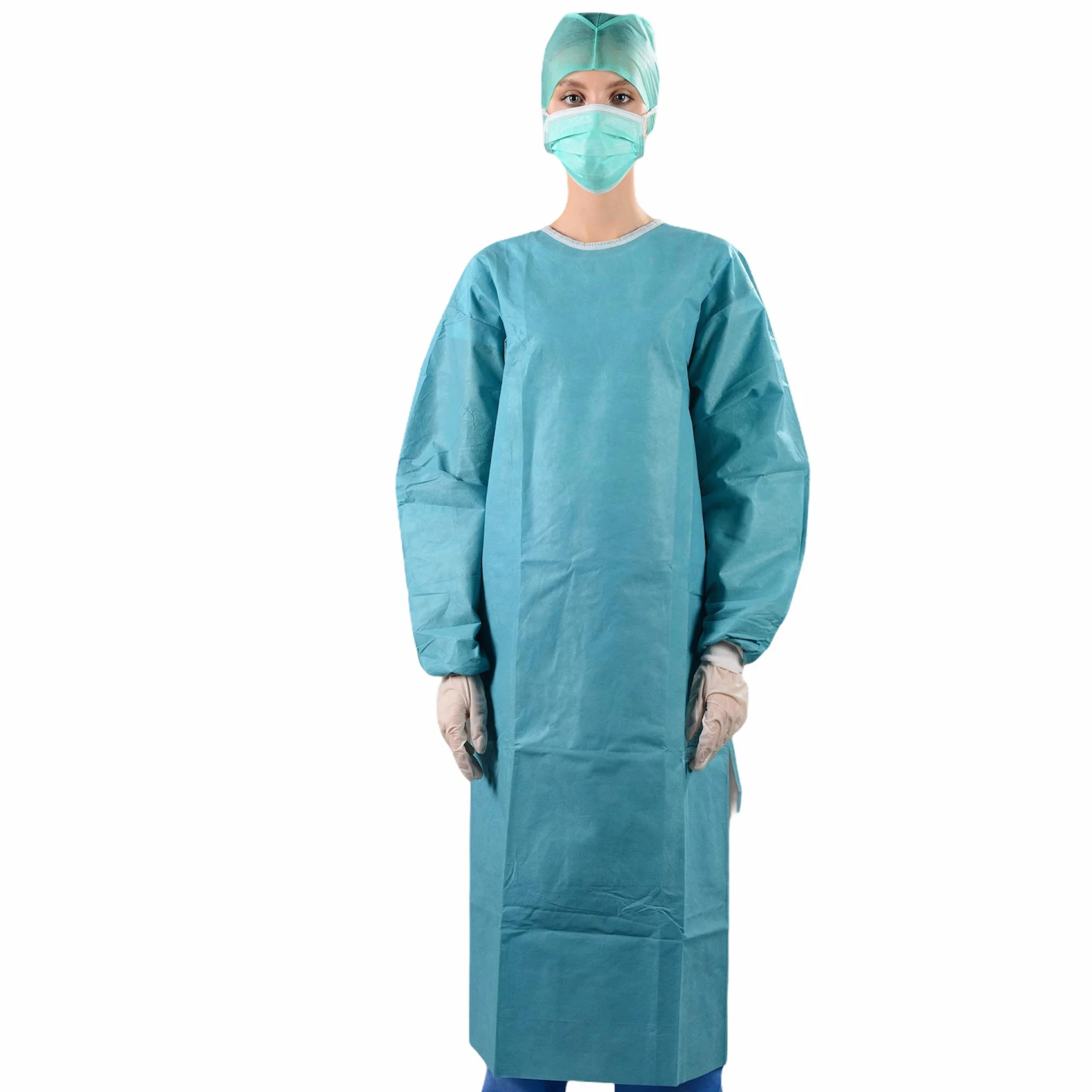 Camice Chirurgico sterile 45gr Verde 5 pezzi Dispositivo Medico Classe I idrorepellente monouso