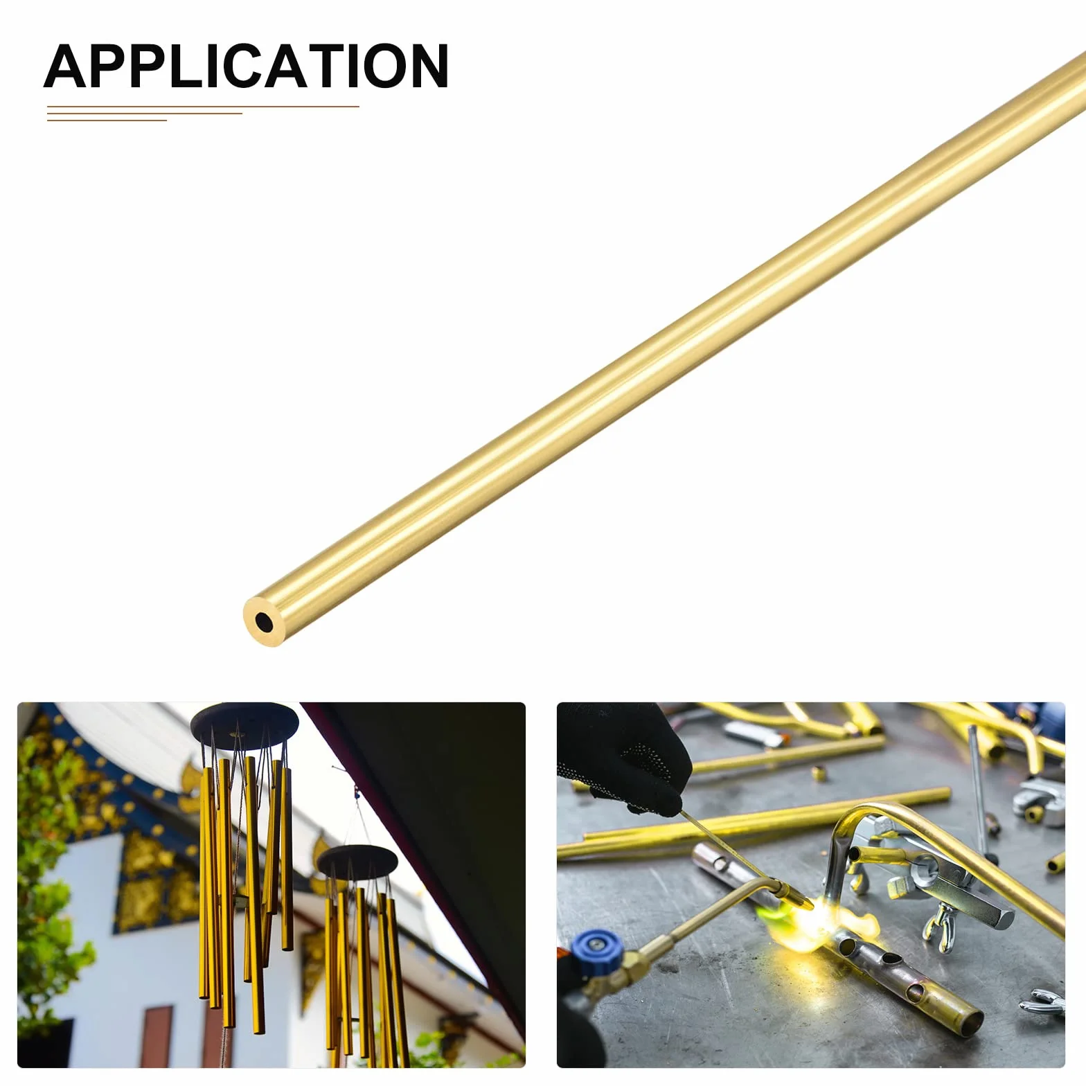 Tubo Ottone 5mm x 1.5mm x 300mm Rotondo 3pz