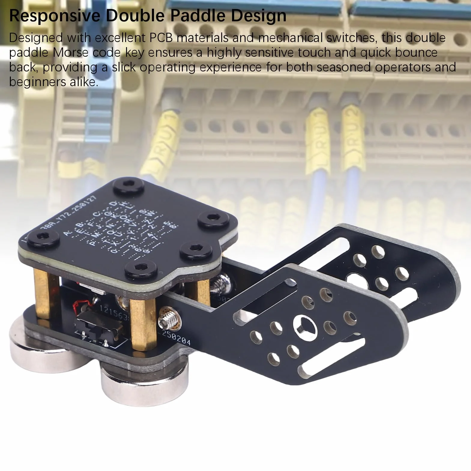 Chiave Codice Morse CW, Trainer Automatico con Chiave Codice Morse a Doppia Paletta, 4 Basi Magnetiche Nd PCB, per Funzionamento Radioamatore