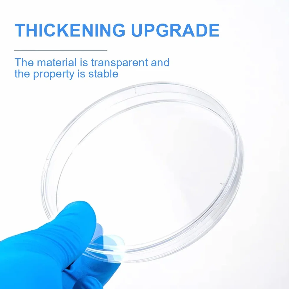 Piastra di Petri,Piastra di Petri Plastica,Piatti Petri 90mm, Piastre Di Petri In Plastica Sterile Capsula Petri con 3ml Pipette,Trasparenti per Cultura di Laboratorio Lievito Batterico